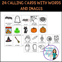 L'Halloween | French Halloween Themed Bingo Game | French Halloween Vocabulary