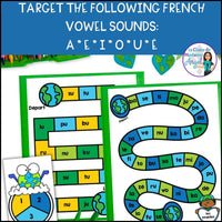 Le Jour de la Terre | French Phonics Board Games | French Vowel Sounds