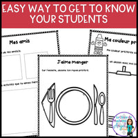 Me voici: French All About Me Activity - Tout sur moi Activité pour la rentrée