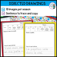 Les lettres d'alphabet - French Four Season Printing Practice Activities BUNDLE