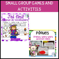 Pâques - French Easter Literacy Centres and Vocabulary Activities BUNDLE