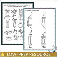 Le Ramadan - French Ramadan Activity Booklet and Vocabulary Cards