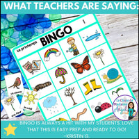 Le printemps - French Spring Vocabulary Bingo Game