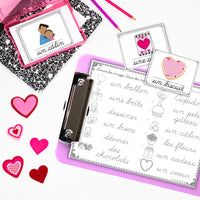 La Saint-Valentin - French Valentine's Day Cursive Writing Write the Room