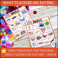 Le temps des sucres - French Maple Sugar Shack - La cabane à sucre Bingo Game