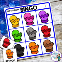 Les couleurs de l'hiver - French Winter Colour Themed Bingo Game