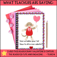 La Saint-Valentin - French Valentines' Day Vocabulary Emergent Reader