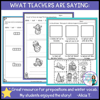 Les prépositions | French Winter Preposition Activities and Reader | L'hiver