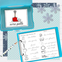 L'hiver - French Winter Vocabulary Cursive Writing Write the Room