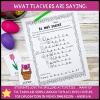 Pâques - French Easter Literacy Activities and Vocabulary Cards