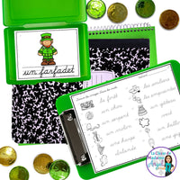 La Saint-Patrick - French Saint Patrick's Day Cursive Writing Write the Room