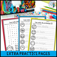 Les lettres d'alphabet - French Four Season Printing Practice Activities BUNDLE