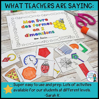 Les formes géométriques en 2D - French 2D Shapes Geometry Centres and Printables