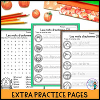 Les lettres de l'alphabet - French Fall Alphabet Letters Printing Practice