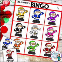 Les couleurs de Noël | French Christmas Colour Themed Bingo Game