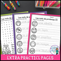 Le printemps - French Spring Alphabet Printing Practice Activities