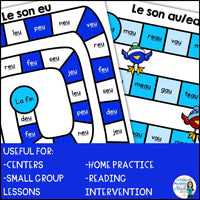 L'hiver | French Winter Phonics Board Games | Les sons complexes