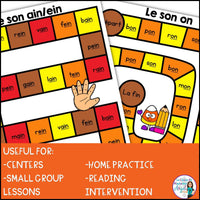 L'automne | French Fall Phonics Board Games | Les sons complexes