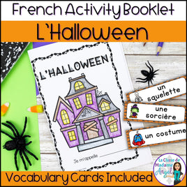 L'Halloween | French Halloween Activity Booklet and Vocabulary Cards