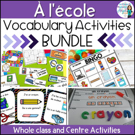 La rentrée scolaire | French Classroom Objects Vocabulary BUNDLE