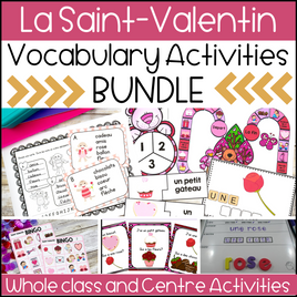 La Saint-Valentin - French Valentine's Day Vocabulary and Activities BUNDLE