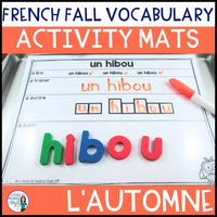 L'automne | French Fall Word Work Activity Mats | French Autumn Vocabulary