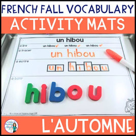 L'automne | French Fall Word Work Activity Mats | French Autumn Vocabulary