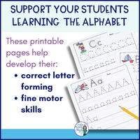 Lettres de l’alphabet français: French Alphabet Letters Printing Practice Pages