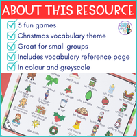 Noël: 3 French Christmas Themed Vocabulary Games for Centres "J'ai fini"