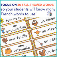 L'AUTOMNE French Fall Vocabulary Activities: Autumn Centres and Games BUNDLE