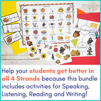 L'AUTOMNE French Fall Vocabulary Activities: Autumn Centres and Games BUNDLE