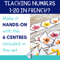 French Fall Math Centers NUMBERS TO 20: les nombres 1 à 20 centres mathématiques