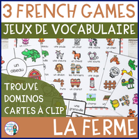 La ferme: French Farm Themed Vocabulary Games for Centres ( J'ai fini! )