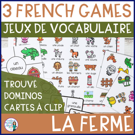 La ferme: French Farm Themed Vocabulary Games for Centres ( J'ai fini! )
