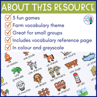 La ferme: French Farm Themed Vocabulary Games for Centres ( J'ai fini! )
