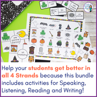 French Halloween Vocabulary Activities, Centres, French Games, Word Cards BUNDLE