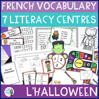 French Halloween Vocabulary Activities: Literacy Centres & Printable Worksheets
