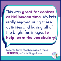 French Halloween Vocabulary Activities: Literacy Centres & Printable Worksheets