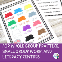 Les couleurs: French Colour Activities, Games, Centres and Printables