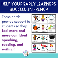 French Winter Writing Activity w/ Silly Sentence Builder Cards ACTIVITÉ D' HIVER