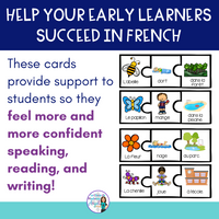 Le printemps: French Spring Writing Activity with Silly Sentence Building Cards