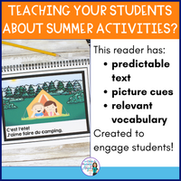 L'ÉTÉ French Summer Emergent Reader Easy Reading Activity | Les activités d'été