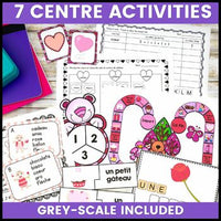 La Saint-Valentin - French Valentine's Day Literacy Centres and Vocabulary Cards