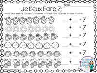 Addition et soustraction à 10:  French Addition and Subtraction to 10 (l'hiver)