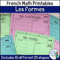 Les formes géométriques:  French 2D Geometry Math Bundle