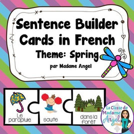 Le printemps | French Spring Sentence Building Cards