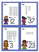 La valeur de position: French Place Value Game to 100  - J'ai. . . Qui a . . .?