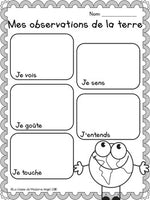 Jour de la Terre:  French Earth Day Literacy Activities