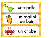 A la plage:  Beach Themed Literacy Activities in French