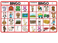 La ferme:  French Farm Themed Bingo Game